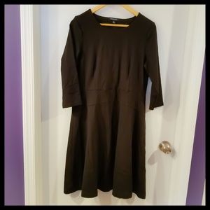 Quality Lands End 3/4 Sleeve Midi Dress